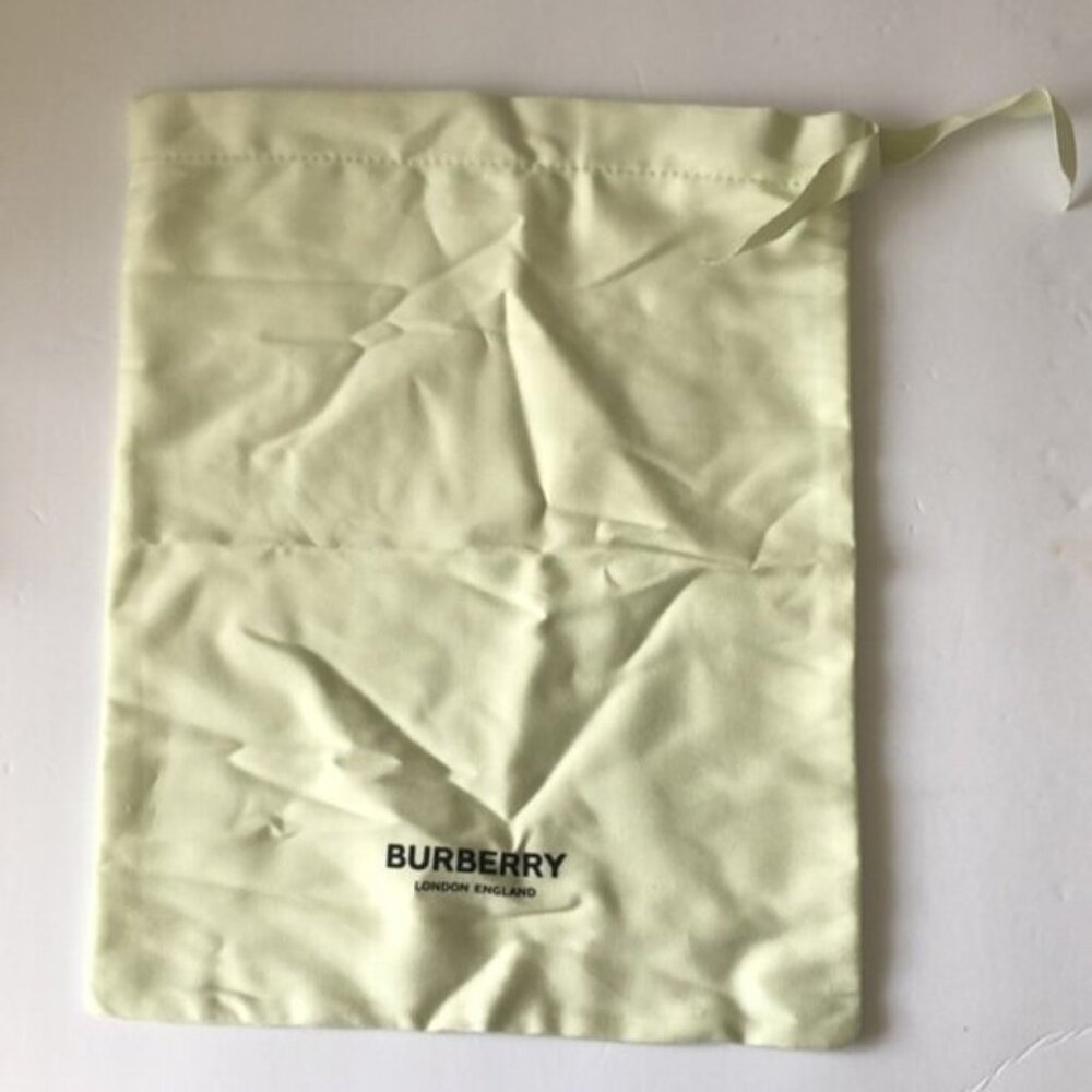 Burberry Original Fabric Drawstring Dust Bag Light Green 12" x 15"
